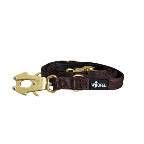 Nylon Tactical Führleine Dark Brown