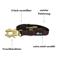 Nylon Tactical Führleine Dark Brown