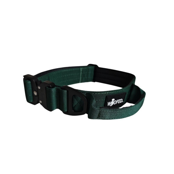 Nylon Tactical Halsband mit Griff Dark Green - ultraleicht