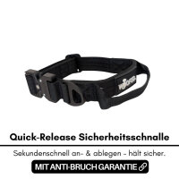 Nylon Tactical Halsband für kleine Hunde Deep Black