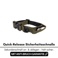Nylon Tactical Halsband für kleine Hunde Military Olive