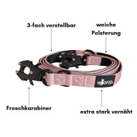 Nylon Halsband-Leine-Set Dusty Rose ultraleicht