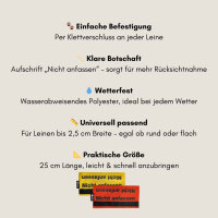 Leinen Banderole Nicht anfassen