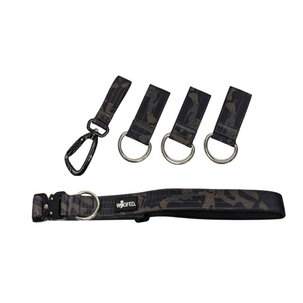 Gassigürtel Black Camo - verstellbar mit taktischer Schnalle - ultraleicht
