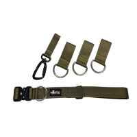 Gassigürtel Military Olive - verstellbar mit...