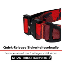 Nylon Tactical Halsband Red Camo - ultraleicht