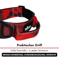 Nylon Tactical Halsband Red Camo - ultraleicht