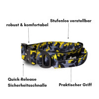 Nylon Tactical Halsband Yellow Camo ultraleicht