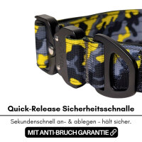 Nylon Tactical Halsband Yellow Camo ultraleicht