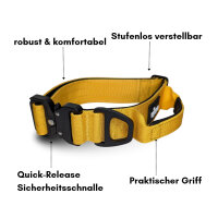 Nylon Tactical Halsband Sunset Yellow - ultraleicht