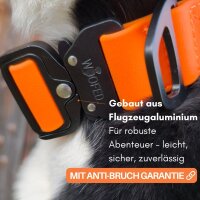 Halsband WOOFLEX® Tactical verstellbar mit Griff Sunset Orange