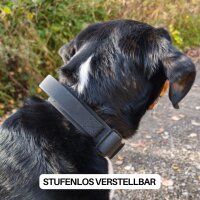Halsband WOOFLEX® Tactical verstellbar mit Griff Phantom Black