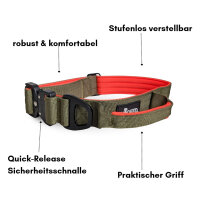 Nylon Tactical Halsband Hunter Glow - ultraleicht