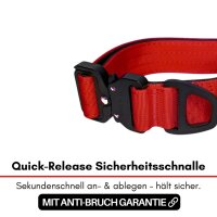 Nylon Tactical Halsband Rosso Red - ultraleicht