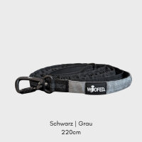 Jogging- & Wanderleine mit Handschlaufe, Bungee-Ruckdämpfer & Sicherheitskarabiner aus Nylon