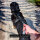Jogging- & Wanderleine mit Handschlaufe, Bungee-Ruckdämpfer & Sicherheitskarabiner aus Nylon