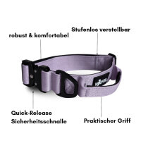 Nylon Tactical Halsband Lilac - ultraleicht