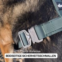 Y-Hundegeschirr WOOFLEX® 4fach-verstellbar mit Griff und Sicherheitsschnallen Hunting Green - wasserfest