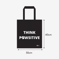 Baumwolltasche Think Pawsitive