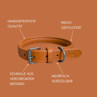 Lederhalsband Classic Soft - Cognac