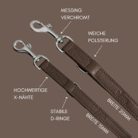 Leder Führleine Classic Soft - Dark Brown