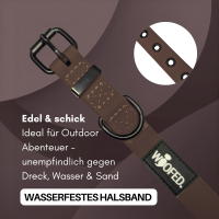 Halsband WOOFLEX® Classic verstellbar Espresso