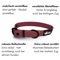 Halsband WOOFLEX® Classic verstellbar Burgundy
