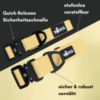 Halsband WOOFLEX® Tactical verstellbar ohne Griff Lemon Grass