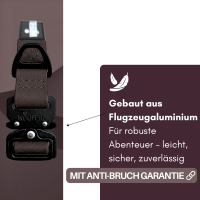 Halsband WOOFLEX® Tactical verstellbar ohne Griff Espresso