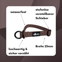 Zugstopphalsband WOOFLEX® Espresso