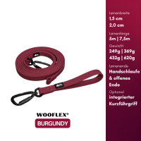 multifunktionale Schleppleine WOOFLEX® Burgundy