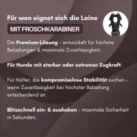 Führleine WOOFLEX® Tactical verstellbar Espresso