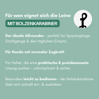 Führleine WOOFLEX® Classic verstellbar Jade Green