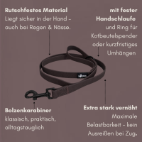 Führleine WOOFLEX® Classic Handschlaufe Espresso