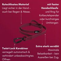 Führleine WOOFLEX® Pro Handschlaufe Burgundy