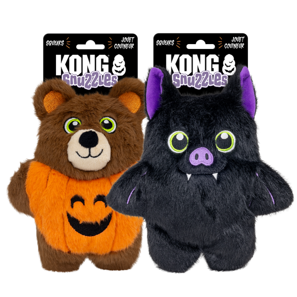 KONG Halloween Snuzzles Bat & Bear Assorti