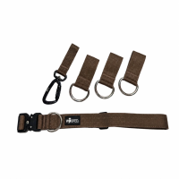 Gassigürtel Dark Brown - verstellbar mit taktischer...